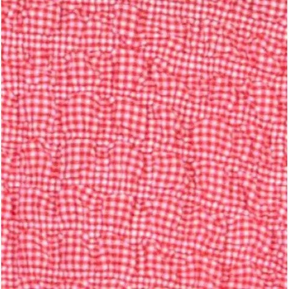 Sara Campbell Red Gingham Check Pucker Cotton Top Size L - Picture 3 of 3